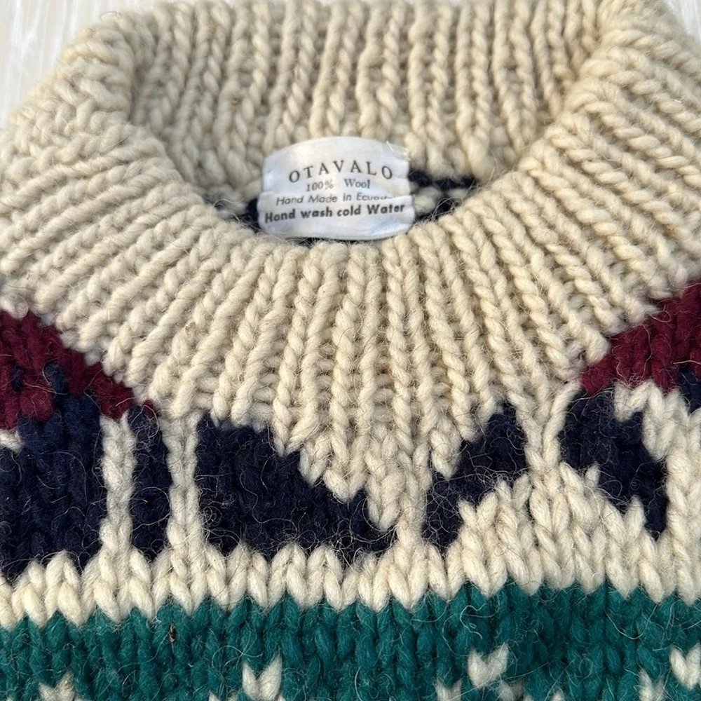 Vintage Otavalo Wool Nordic Style Sweater - Picture 3 of 5